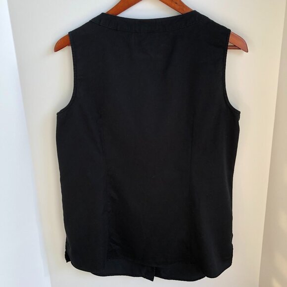 Van Heusen Cotton Button Down Shirt Black Size M - Picture 5 of 9